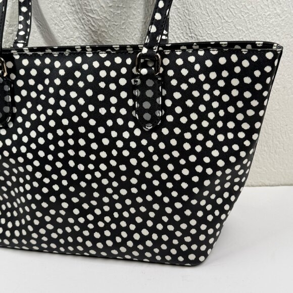 Kate Spade Laurel Way Dally Tote Bag Musicaldot Black White Small Shoulder Bag - Picture 7 of 12